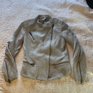 Gap Moto Jacket - Womens Extra Small - Heather Grey